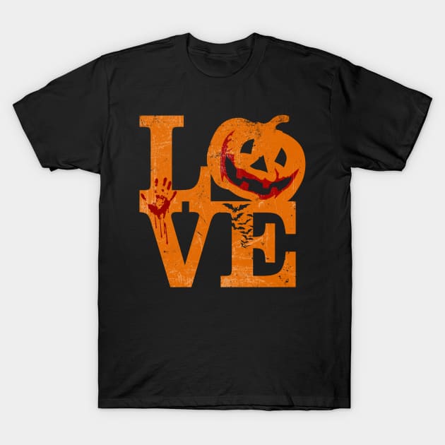 Love Halloween Pumpkin T-Shirt by geekmethat